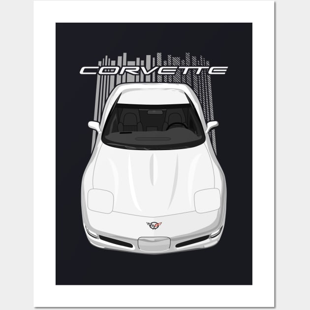 Corvette C5-white Wall Art by V8social